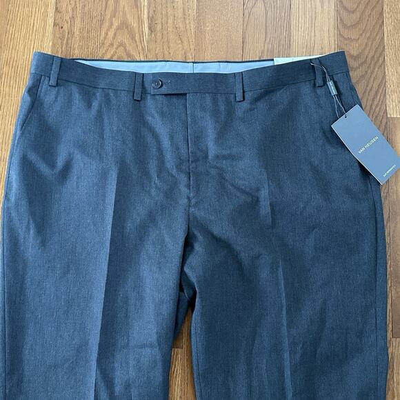 Van Heusen Manvell Men’s Dress Pant Dark Gray Suitable Size 42 X 32 NWT - Picture 2 of 7